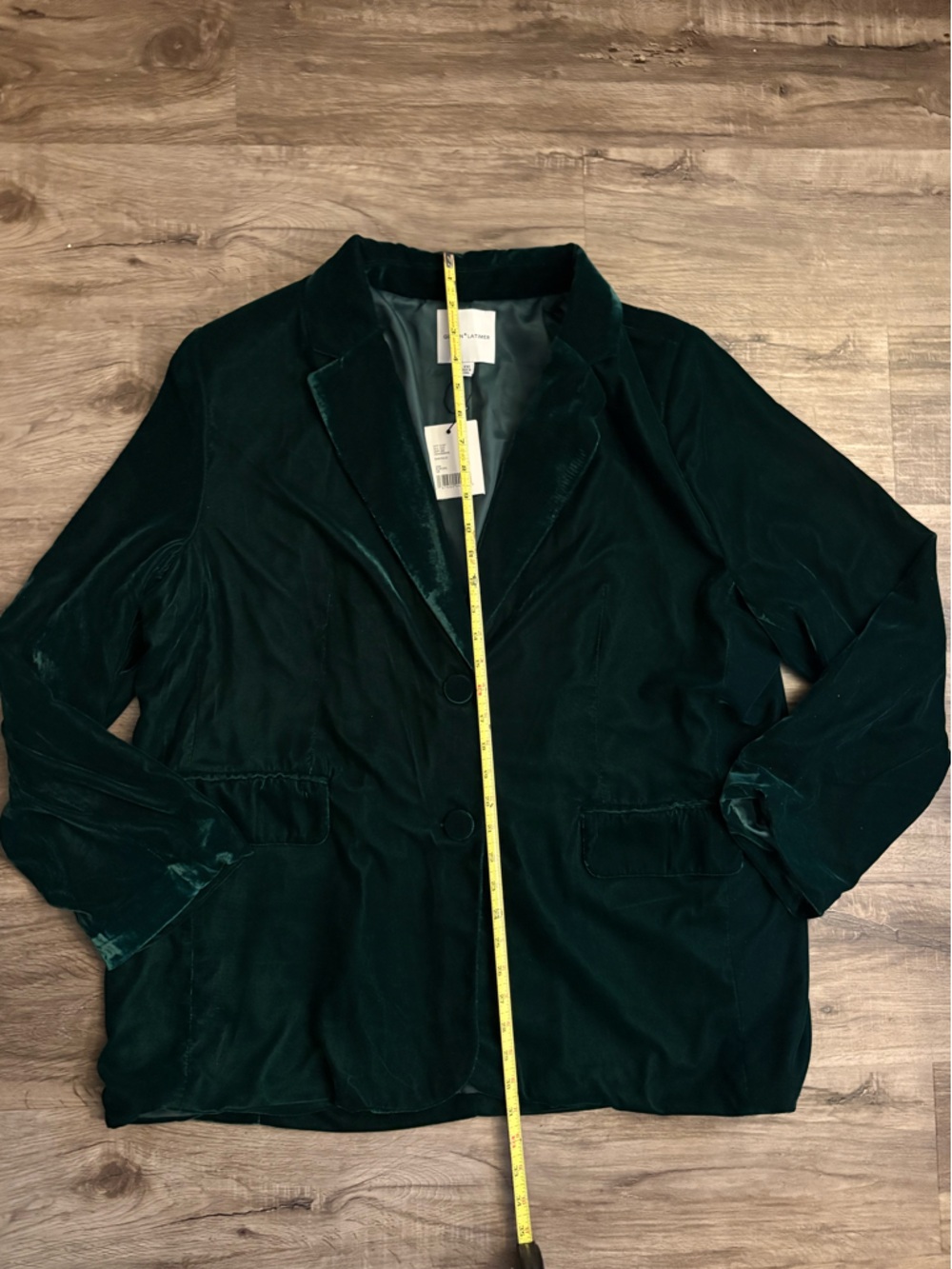 Gibson Latimer Emerald Green Velvet Blazer